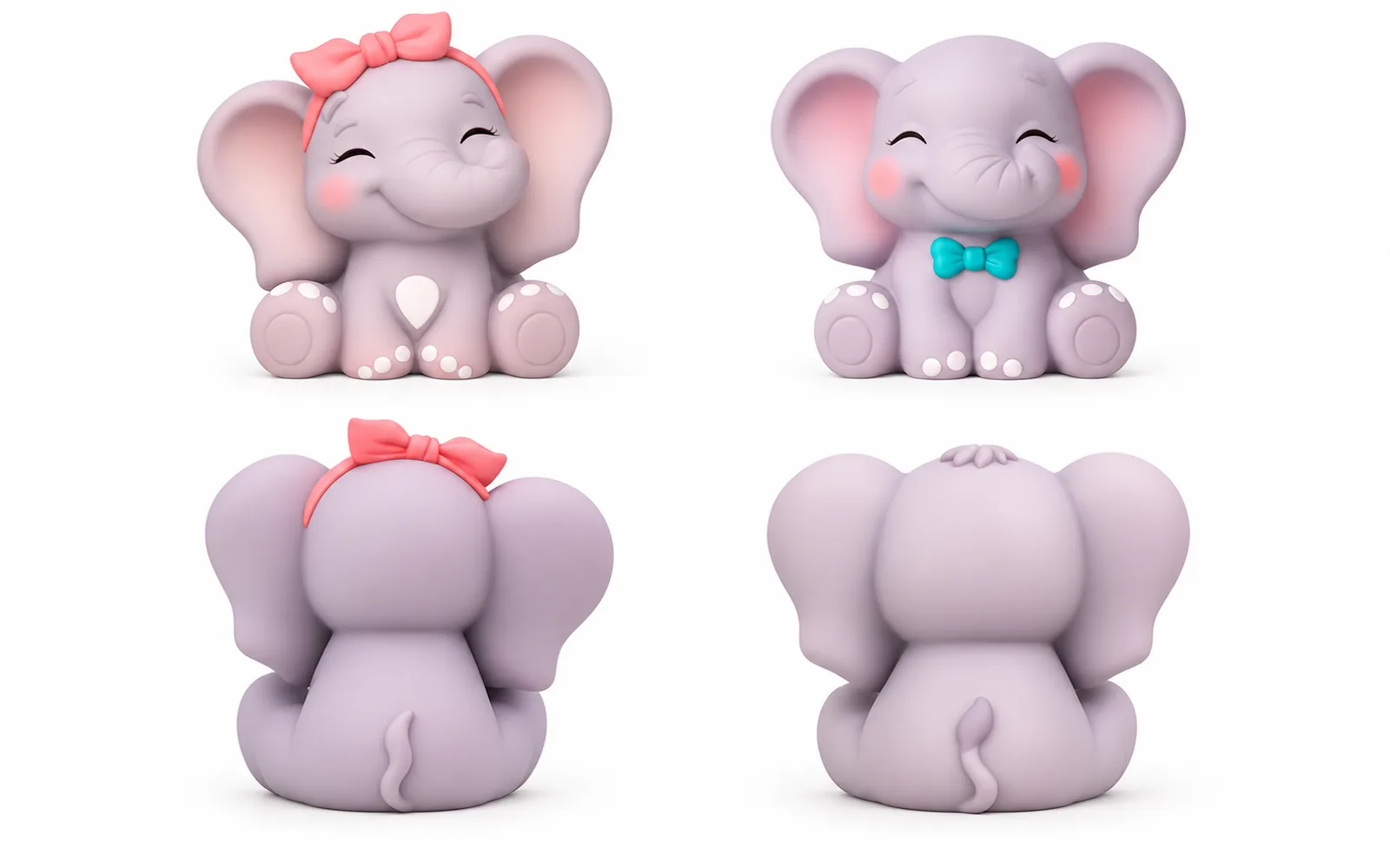 ELEFANTE ADORABLE - DUO — impreso en 3D Perú | Ivory Prensas